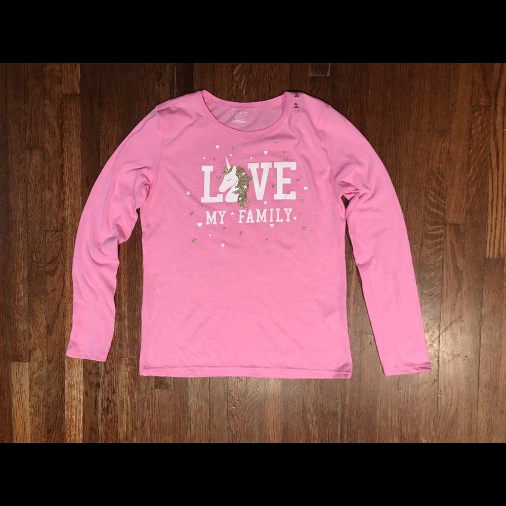 Long sleeve tee size 14 pink